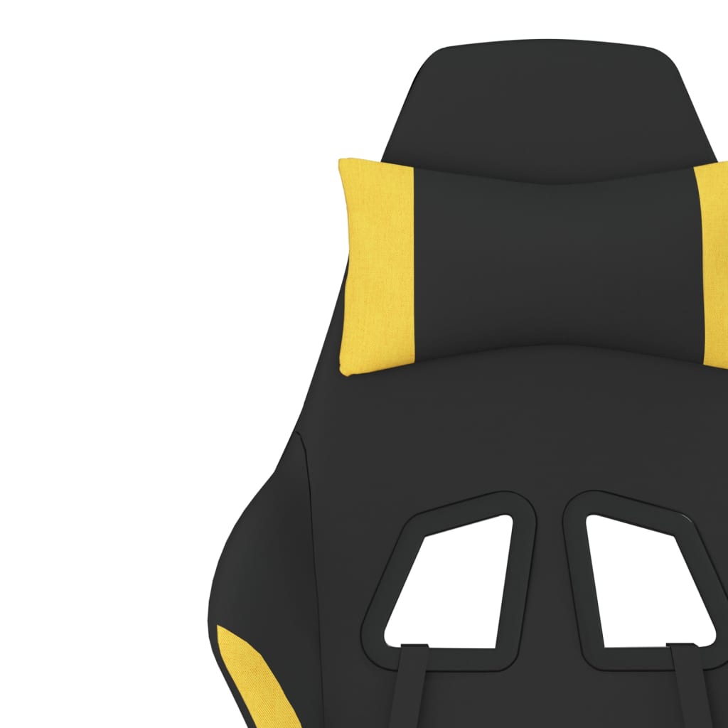 Sedia Da Gaming Nero E Giallo In Tessuto