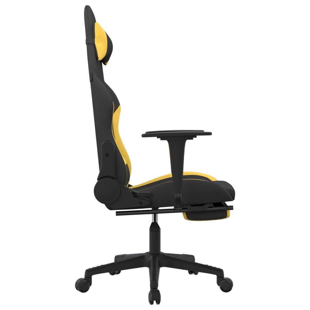 Sedia Da Gaming Nero E Giallo In Tessuto