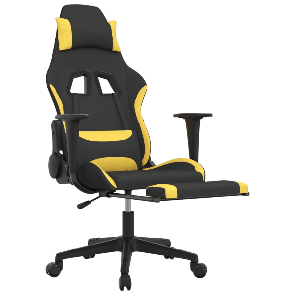 Sedia Da Gaming Nero E Giallo In Tessuto