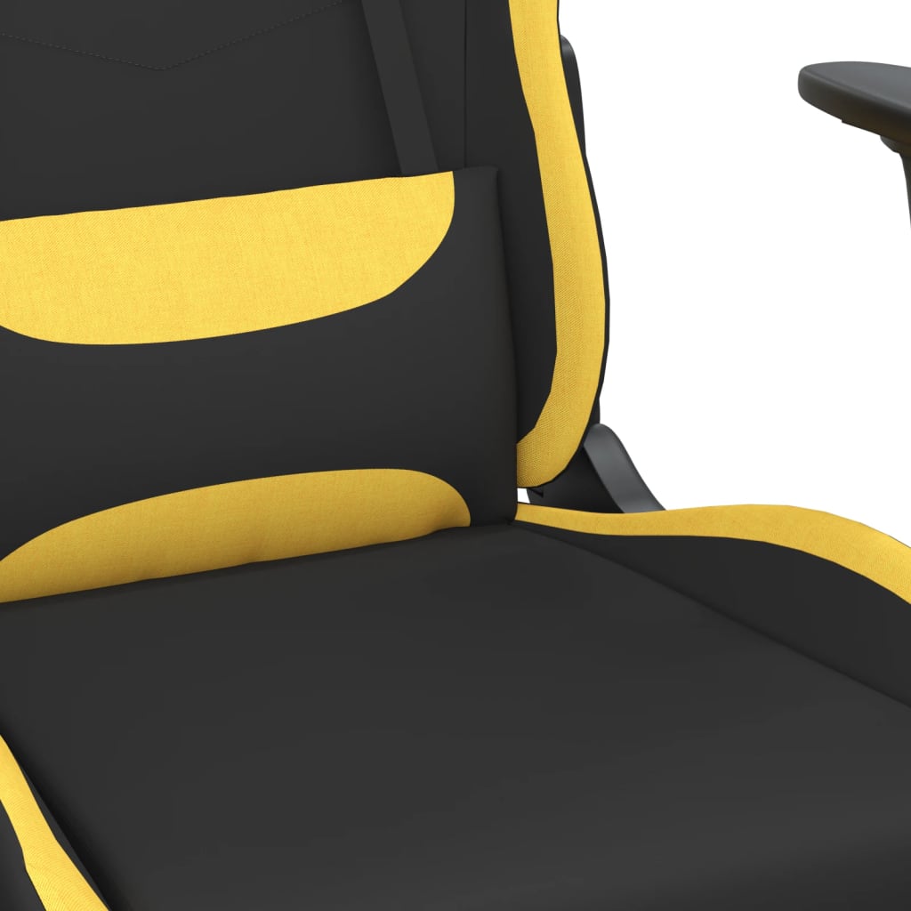 Sedia Da Gaming Nero E Giallo In Tessuto