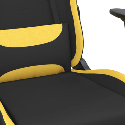 Sedia Da Gaming Nero E Giallo In Tessuto