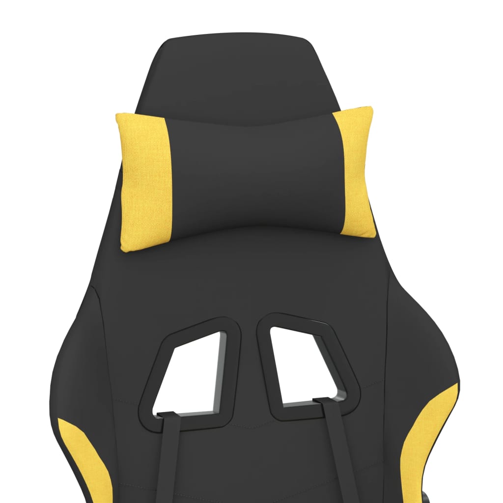 Sedia Da Gaming Nero E Giallo In Tessuto