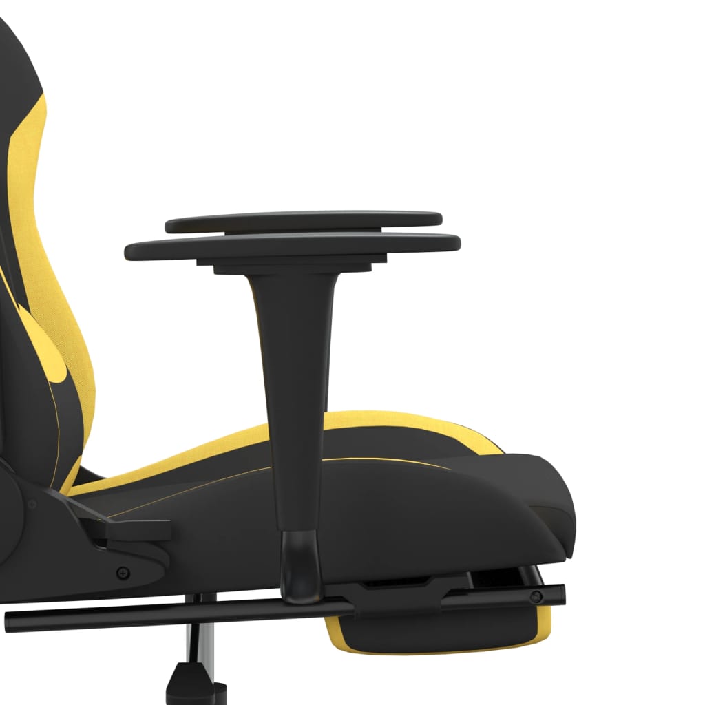 Sedia Da Gaming Nero E Giallo In Tessuto