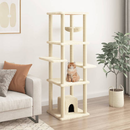 Albero Per Gatti Con Tiragraffi In Sisal 154 Cm