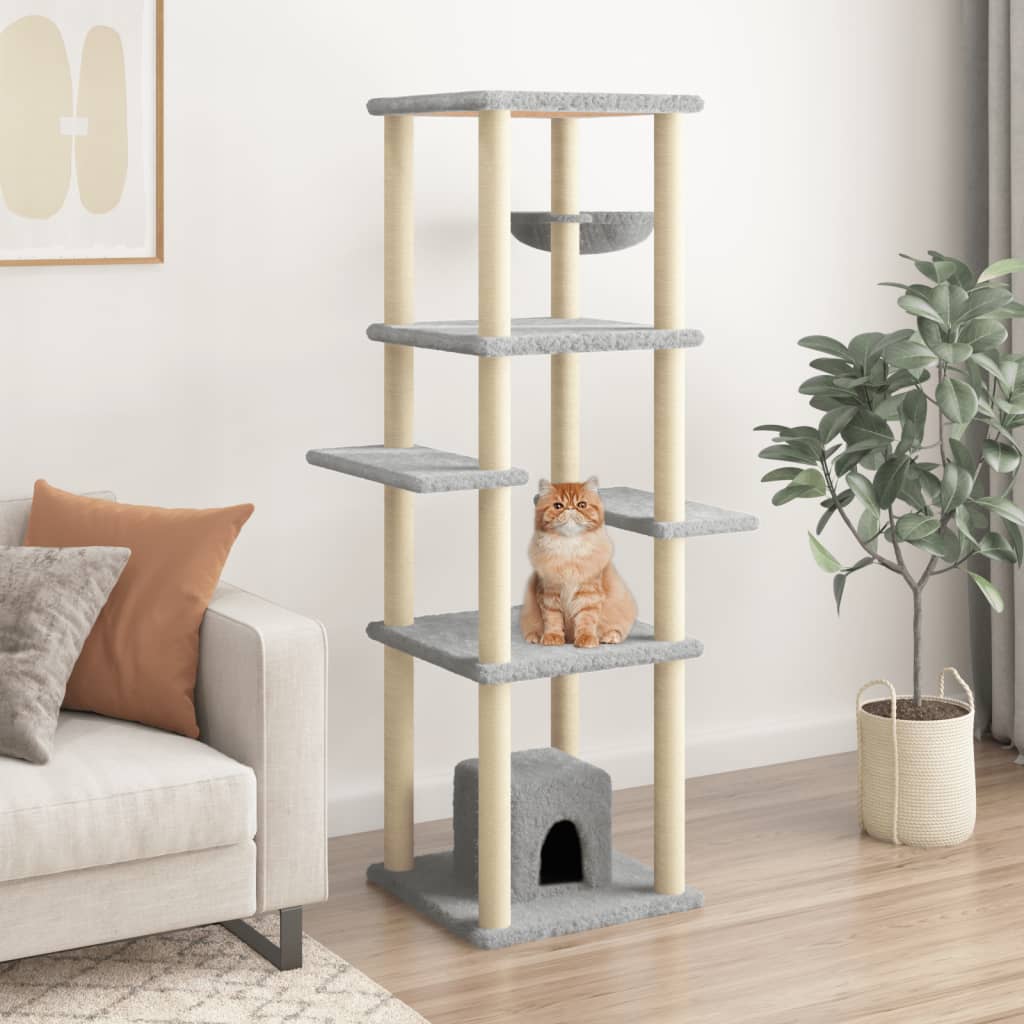 Albero Per Gatti Con Tiragraffi In Sisal 154 Cm