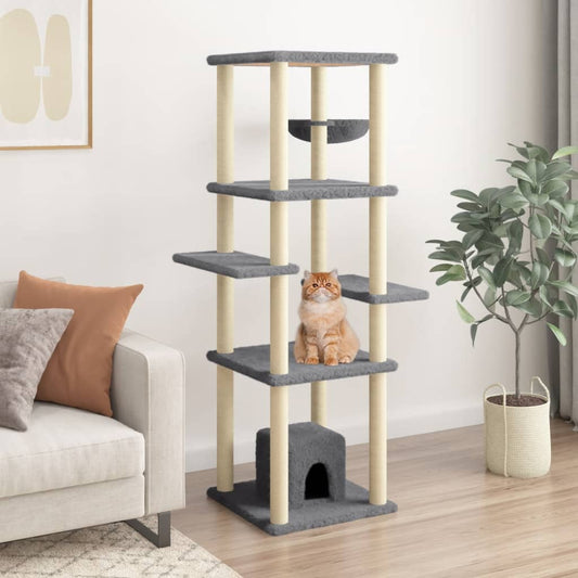 Albero Per Gatti Con Tiragraffi In Sisal 154 Cm
