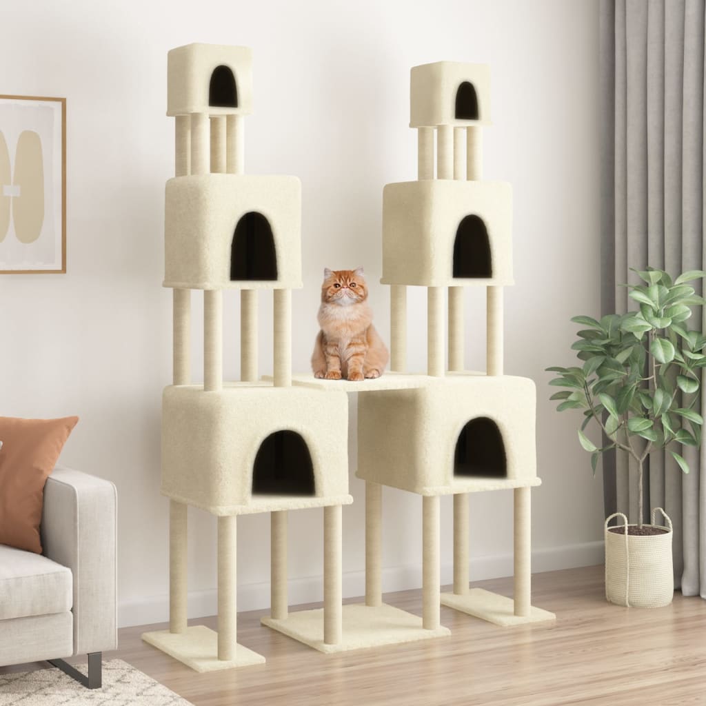 Albero Per Gatti Con Tiragraffi In Sisal 199 Cm
