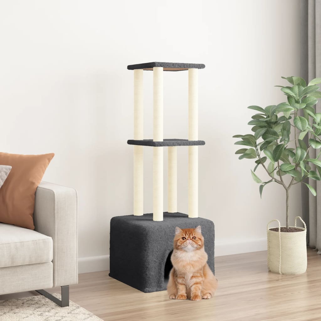 Albero Per Gatti Con Tiragraffi In Sisal 133,5 Cm