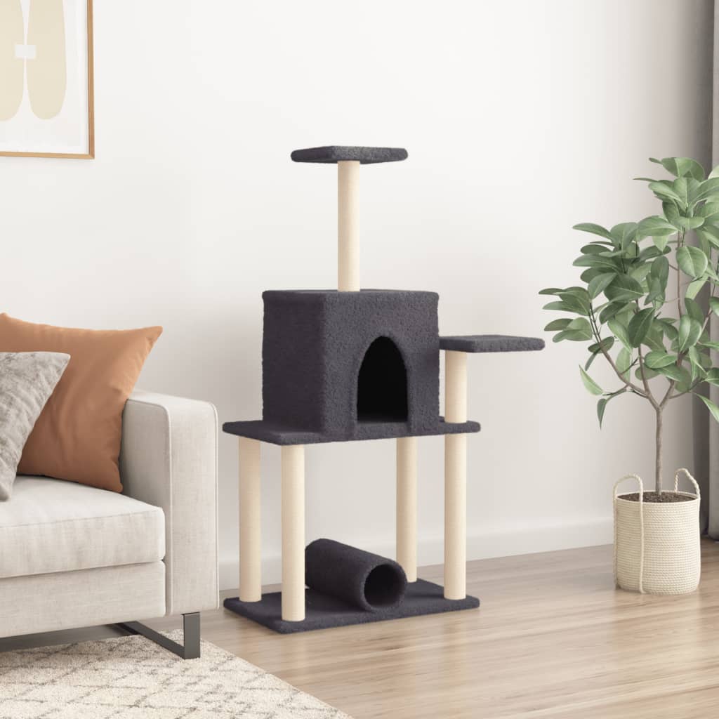 Albero Per Gatti Con Tiragraffi In Sisal 122 Cm