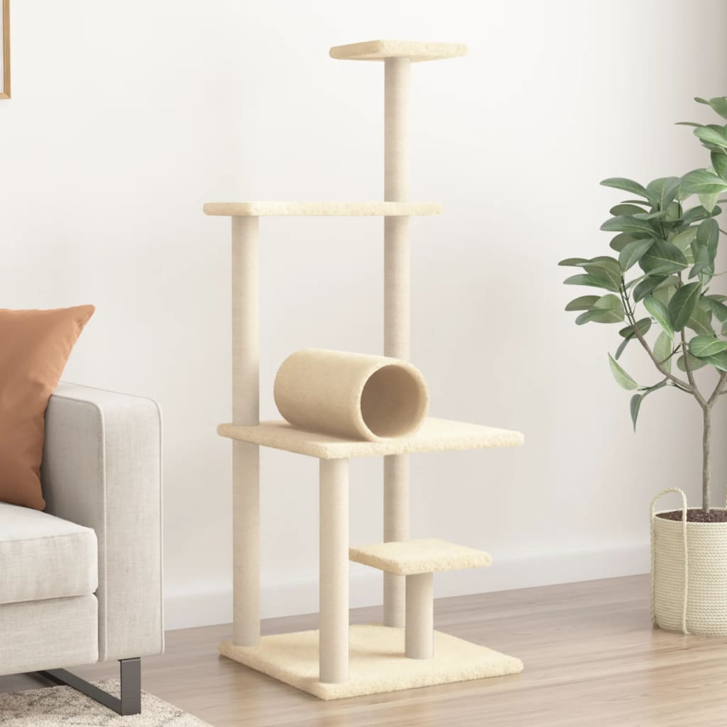 Albero Per Gatti Con Tiragraffi In Sisal 136 Cm