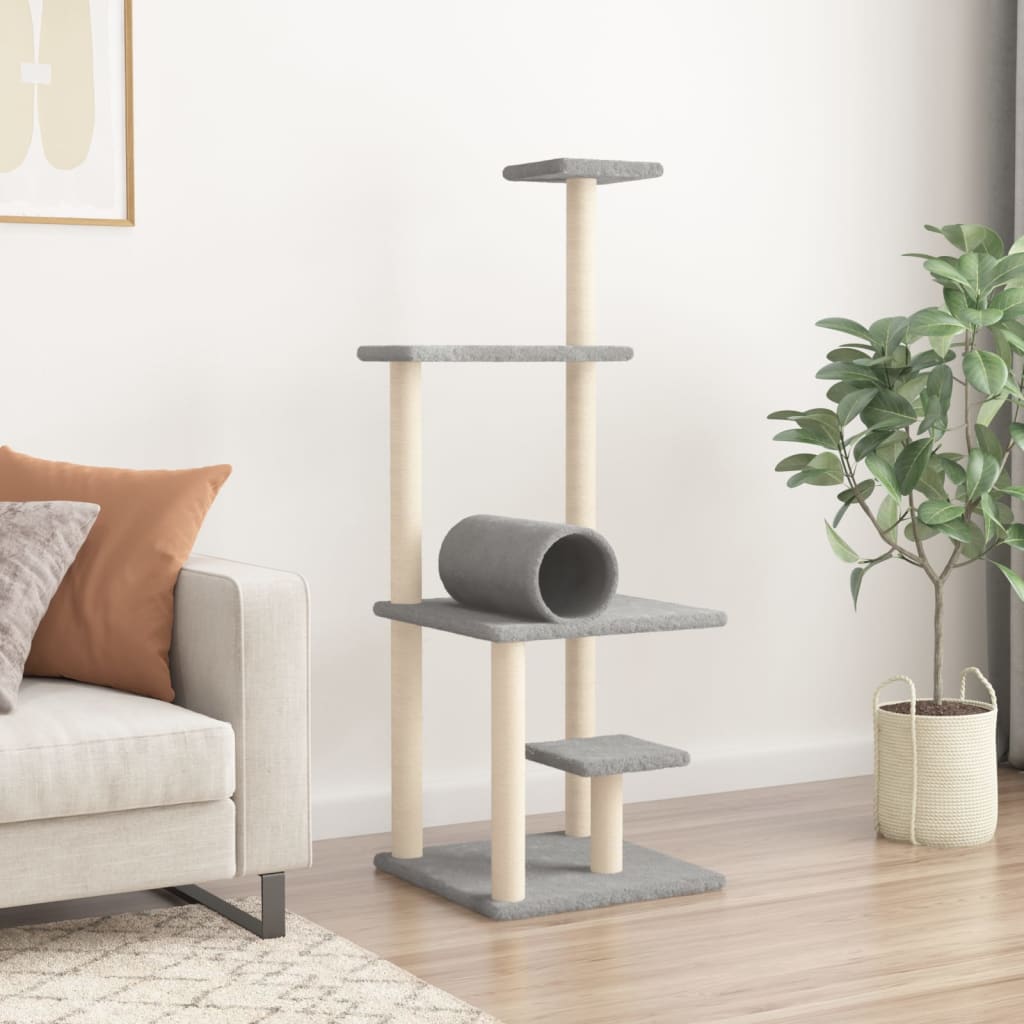 Albero Per Gatti Con Tiragraffi In Sisal 136 Cm