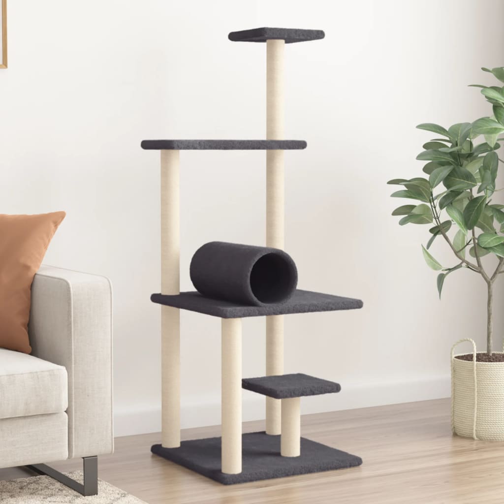 Albero Per Gatti Con Tiragraffi In Sisal 136 Cm