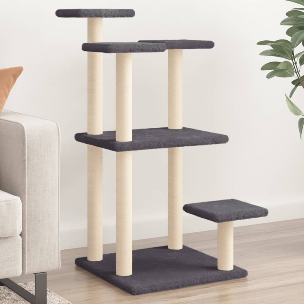 Pali Tiragraffi Per Gatti Con Piattaforme 98,5 Cm