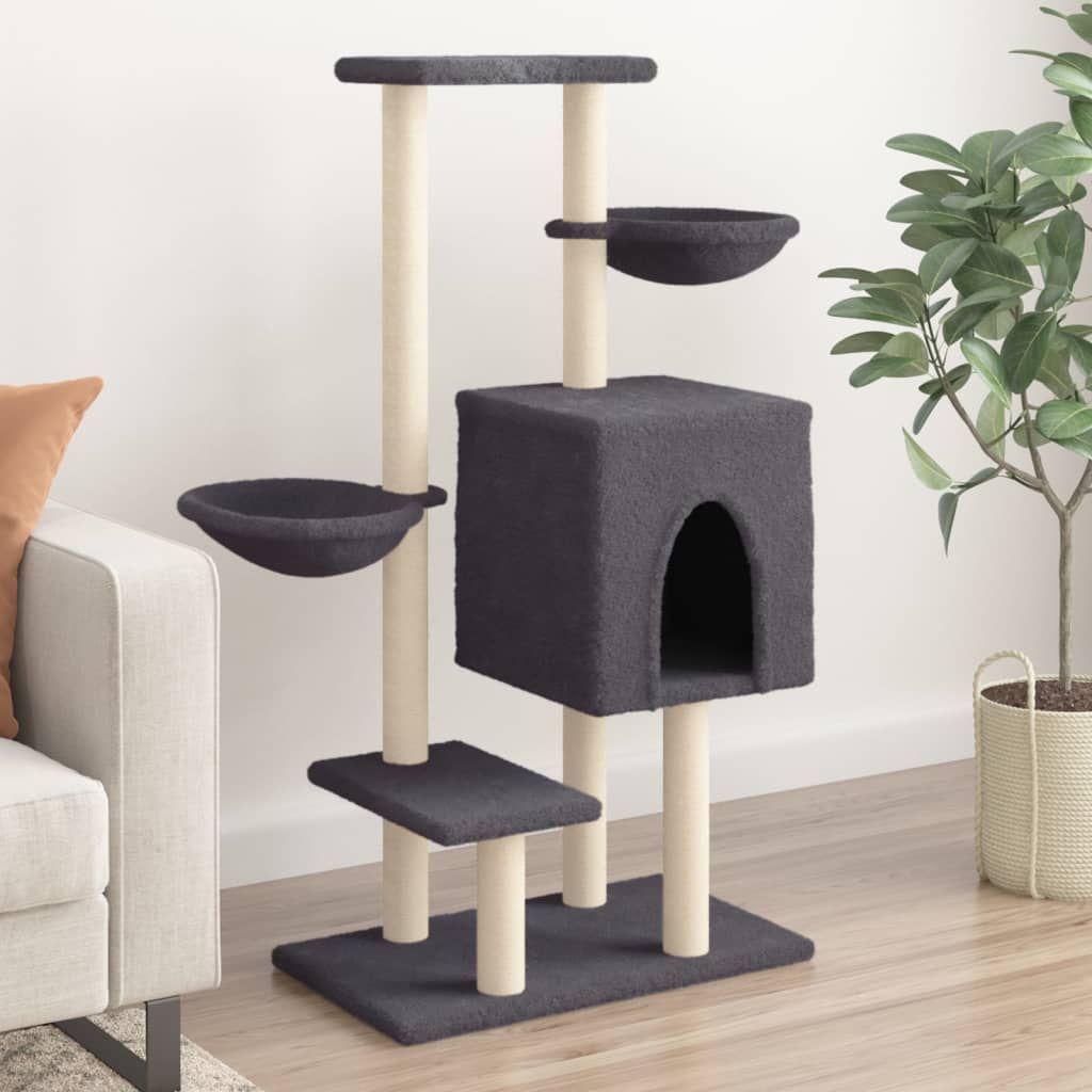 Albero Per Gatti Con Tiragraffi In Sisal 117 Cm
