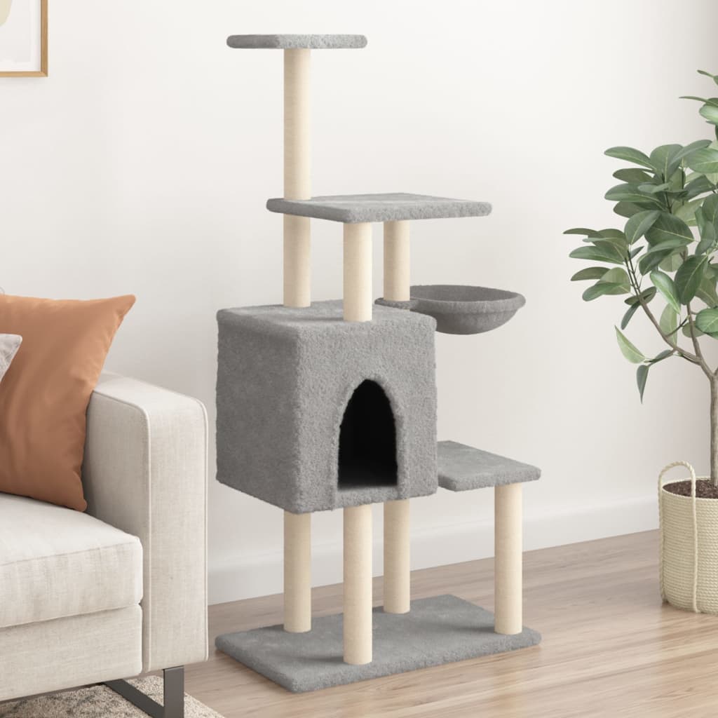 Albero Per Gatti Con Tiragraffi In Sisal 131 Cm