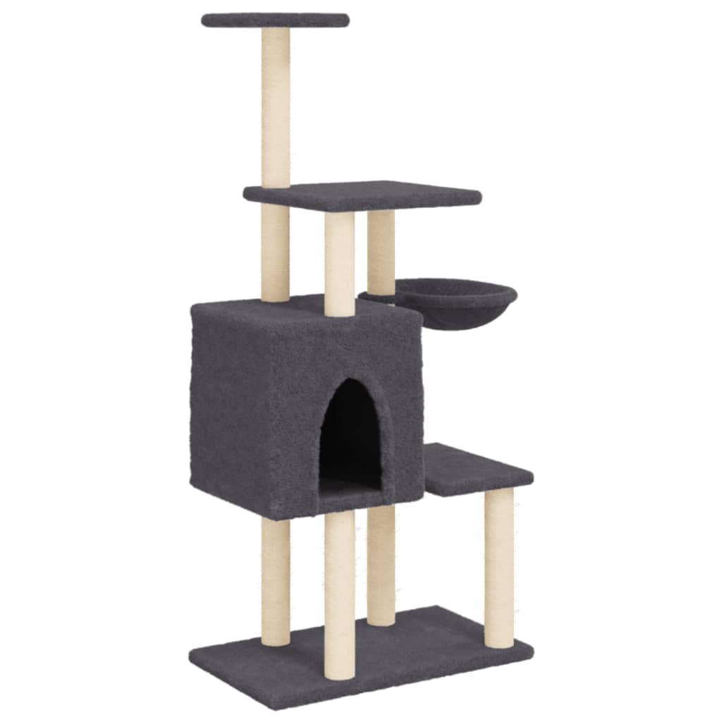 Albero Per Gatti Con Tiragraffi In Sisal 131 Cm