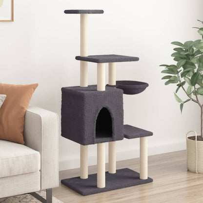 Albero Per Gatti Con Tiragraffi In Sisal 131 Cm