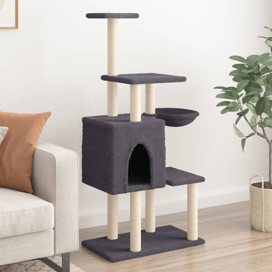 Albero Per Gatti Con Tiragraffi In Sisal 131 Cm