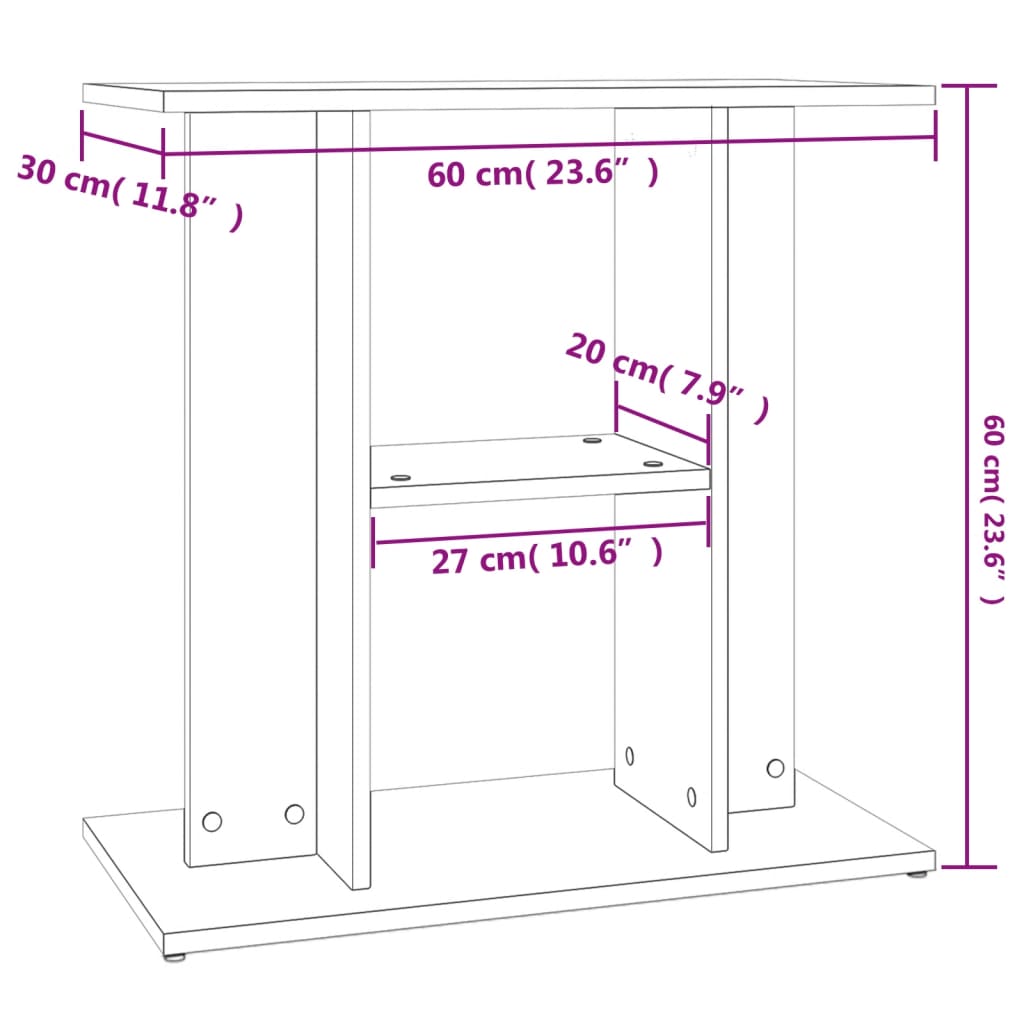 Supporto Acquario In Legno Multistrato