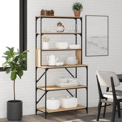 Scaffale Cucina 6Ripiani 90X40X180Cm Multistrato