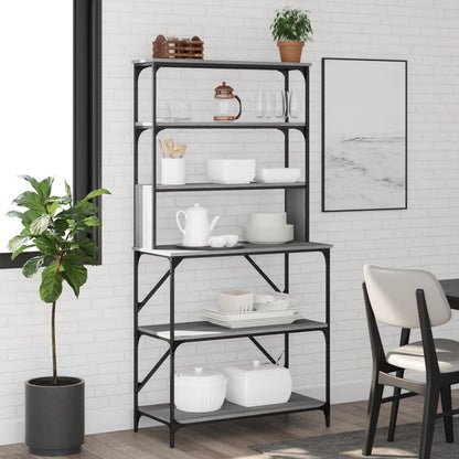 Scaffale Cucina 6Ripiani 90X40X180Cm Multistrato