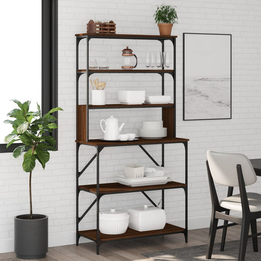 Scaffale Cucina 6Ripiani 90X40X180Cm Multistrato