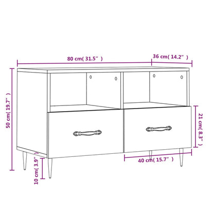 Mobile Per Tv 80X36X50 Cm Legno Multistrato