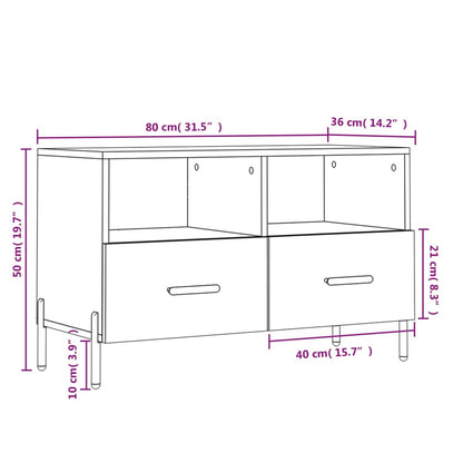Mobile Porta Tv 80X36X50 Cm In Legno Multistrato