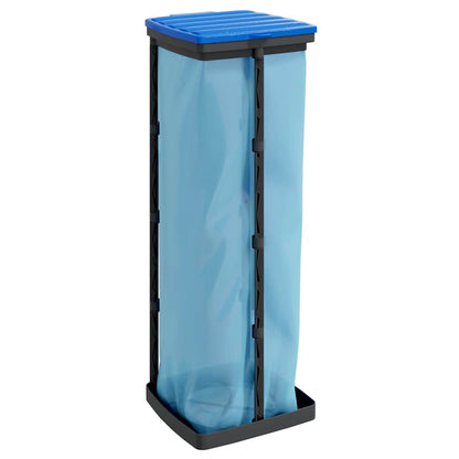 Porta Sacchi Spazzatura 2 Pz Nero E Blu In Pp