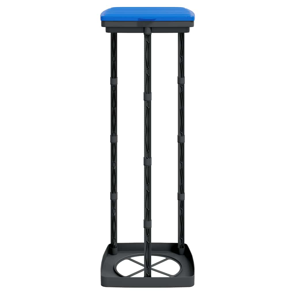 Porta Sacchi Spazzatura 2 Pz Nero E Blu In Pp