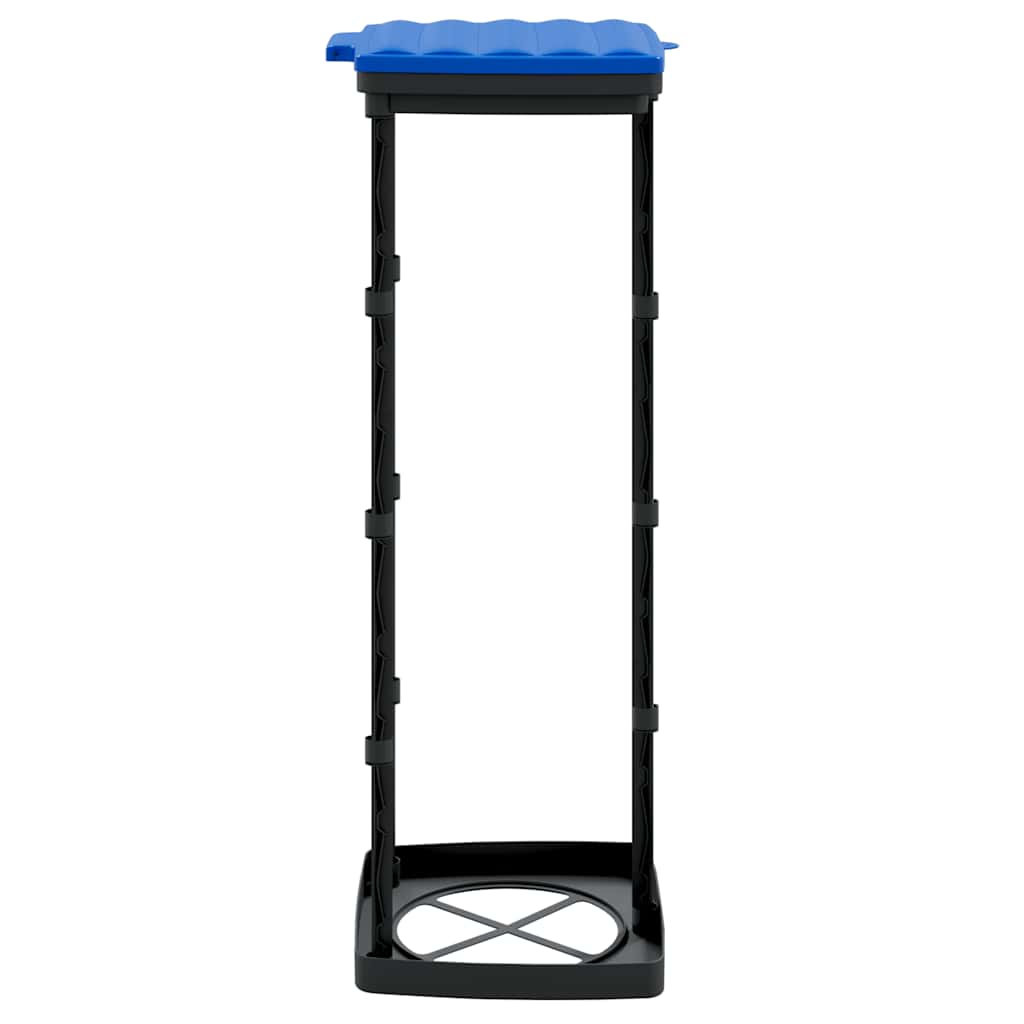 Porta Sacchi Spazzatura 2 Pz Nero E Blu In Pp