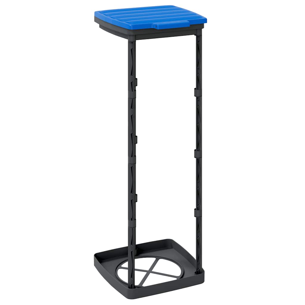 Porta Sacchi Spazzatura 2 Pz Nero E Blu In Pp