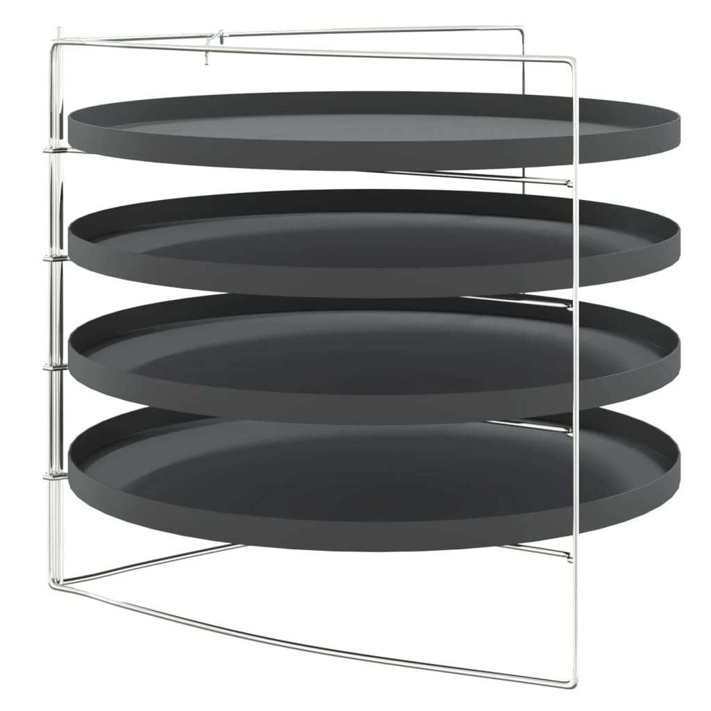 Teglie Per Pizza 4 Pz Con Porta Teglie Ø 28 Cm In Acciaio