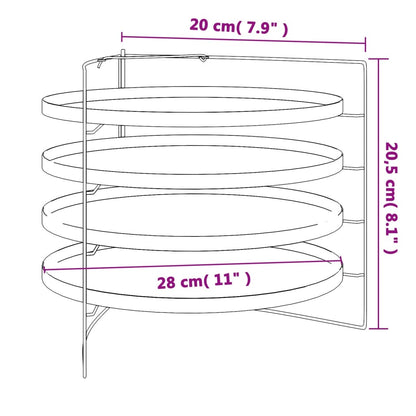 Teglie Per Pizza 4 Pz Con Porta Teglie Ø 28 Cm In Acciaio