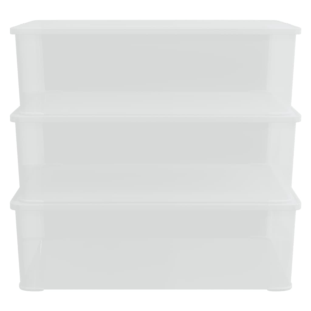 Contenitori In Plastica 3 Pz Impilabili