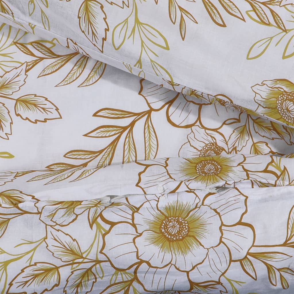Set Copripiumino 240X220 Cm In Cotone Bianco E Marrone