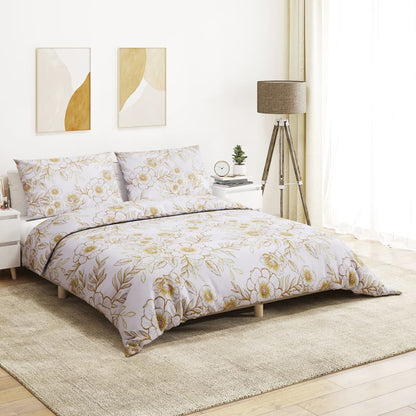 Set Copripiumino 200X220 Cm In Cotone Bianco E Marrone
