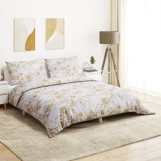 Set Copripiumino 200X220 Cm In Cotone Bianco E Marrone