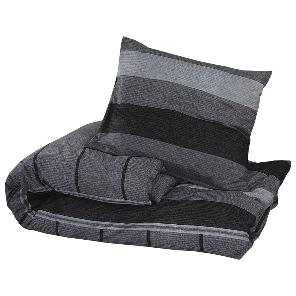 Set Copripiumino 240X220 Cm In Cotone Grigio Scuro