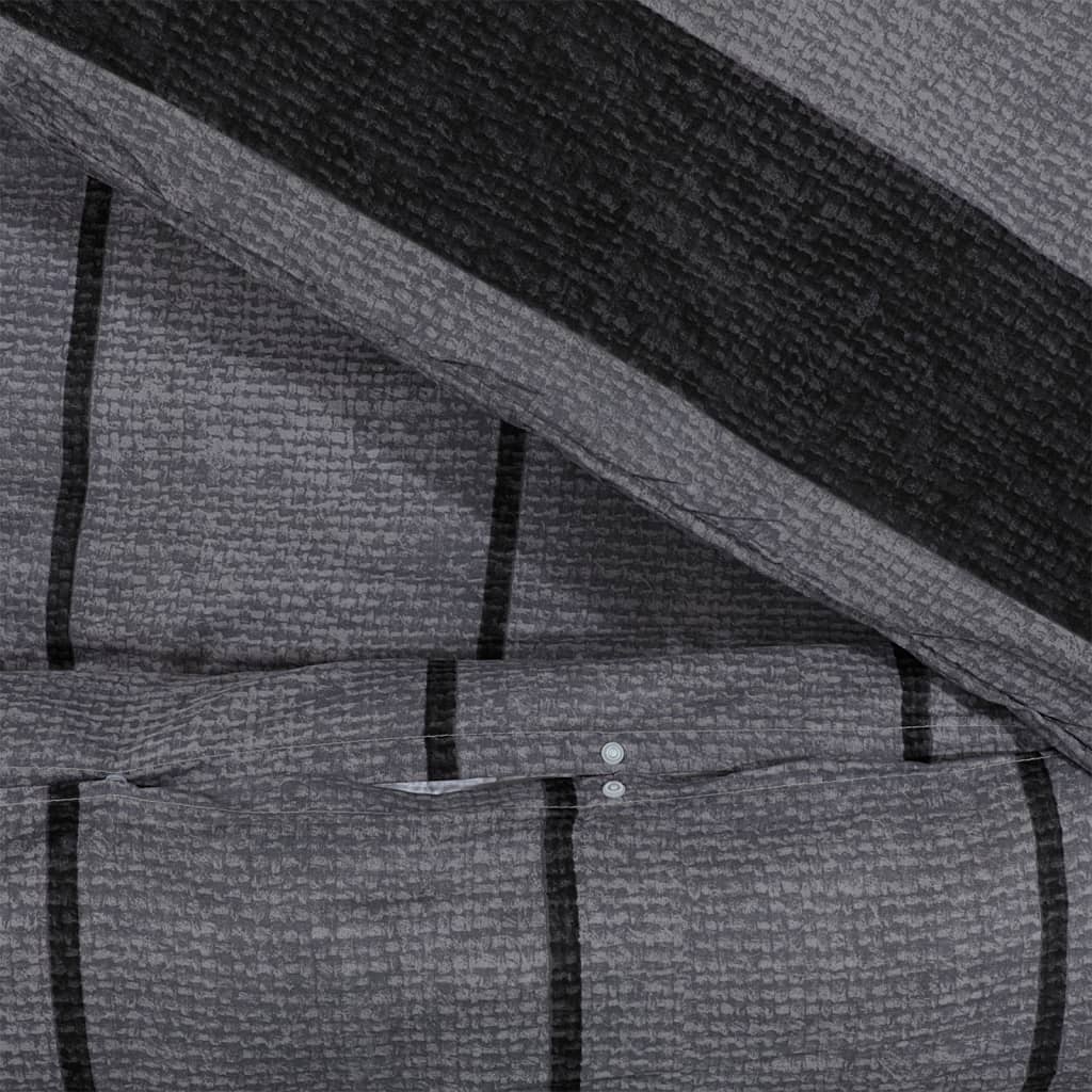 Set Copripiumino 240X220 Cm In Cotone Grigio Scuro