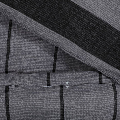 Set Copripiumino 240X220 Cm In Cotone Grigio Scuro