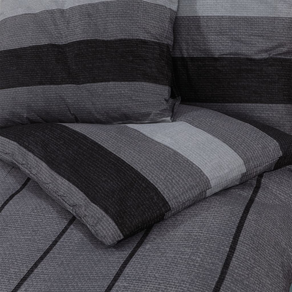 Set Copripiumino 240X220 Cm In Cotone Grigio Scuro
