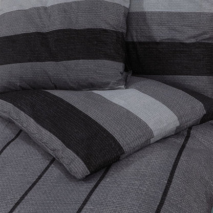 Set Copripiumino 240X220 Cm In Cotone Grigio Scuro