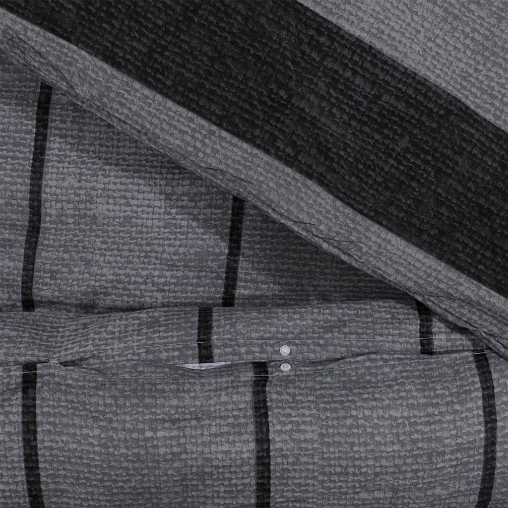 Set Copripiumino 140X200 Cm In Cotone Grigio Scuro