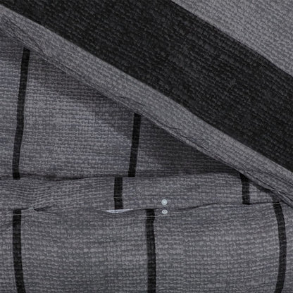 Set Copripiumino 140X200 Cm In Cotone Grigio Scuro