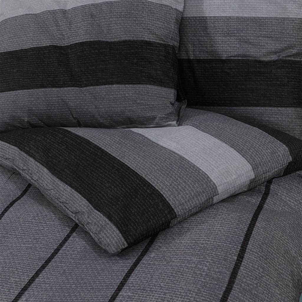 Set Copripiumino 140X200 Cm In Cotone Grigio Scuro