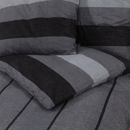 Set Copripiumino 140X200 Cm In Cotone Grigio Scuro