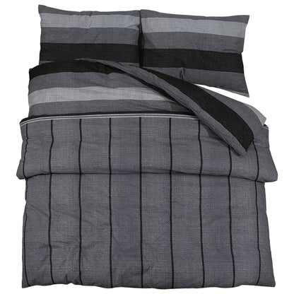 Set Copripiumino 200X220 Cm In Cotone Grigio Scuro