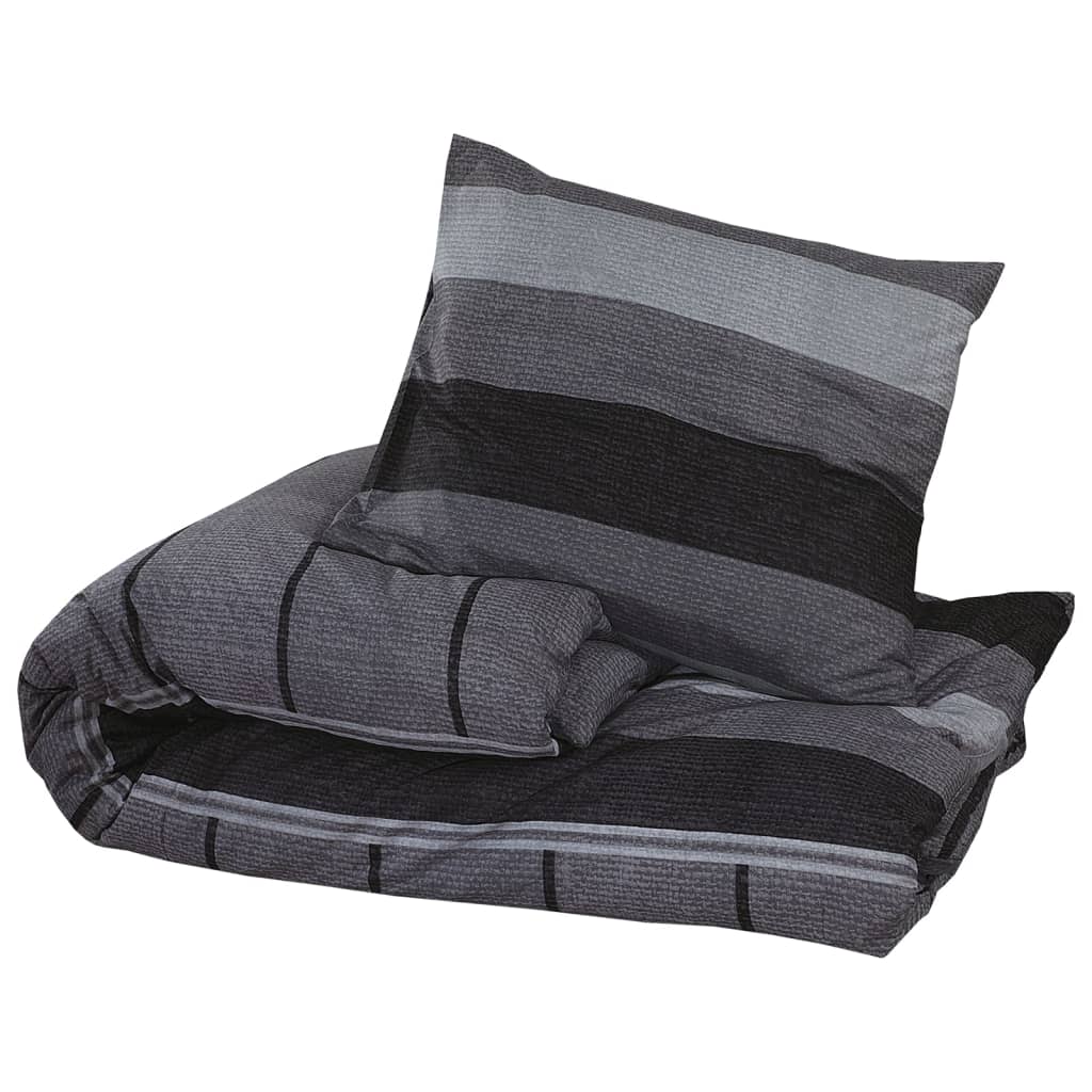 Set Copripiumino 200X220 Cm In Cotone Grigio Scuro