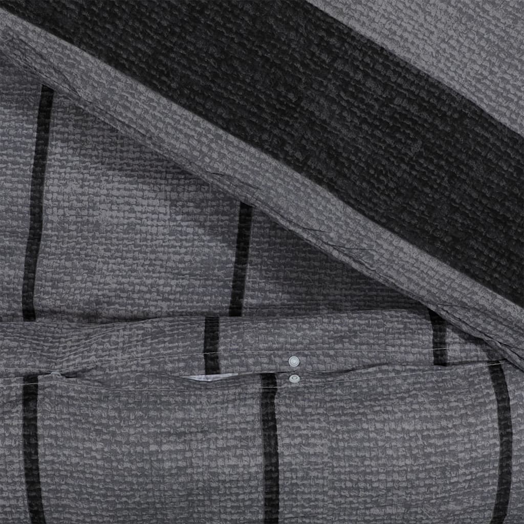 Set Copripiumino 200X220 Cm In Cotone Grigio Scuro